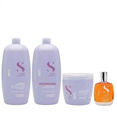 Imagem de Kit Alfaparf Professional Semi Di Lino Smooth Smoothing - Shampoo & Co