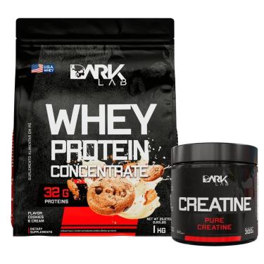 Imagem de Whey Concentrado 1kg e Creatina Pura 300g Dark Lab-Unissex