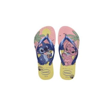 Imagem de Chinelo Infantil Menina Havaianas Slim Stitch Creme, 29/3, Creme