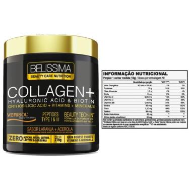 Imagem de Collagen Colágeno Hyaluronic Acid e Biotin em Pó - Belissima, Morango