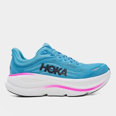 Imagem de Tênis Hoka Bondi 9 Feminino, Azul, Branco, 40