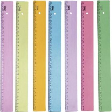 Imagem de Regua de Poliestireno NEW Line Cores Sortidas 30CM. - Maxcril