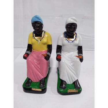 Imagem de Imagem Vovó  e Mae Cambinda Escultura Estatua Gesso 20 Cm - Lua Mistic