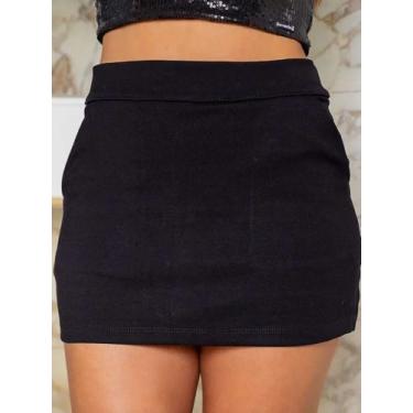 Imagem de Saia Shorts Bandagem - Tecido Montaria Revanche 72835, Preto, P