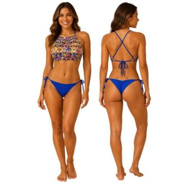 Imagem de Biquíni Feminino Cropped Com Calcinha Levanta Bumbum, e Amarra lateral