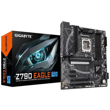 Imagem de Placa Mãe Gigabyte Z790 Eagle com DDR5 e Pcie 5.0 para Gamers Preto com RGB 30.5CM