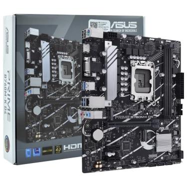Imagem de Placa Mãe Asus Prime B760m-k D4 com Socket LGA 1700 e VGA DDR4 para Uso Profissional e Pessoal