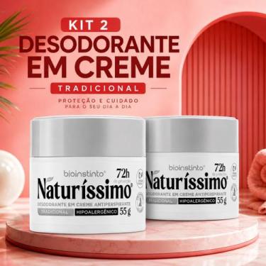 Imagem de Kit 2 Desodorante Naturíssimo Bio Instinto em Creme Antiperspirante 72