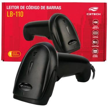 Imagem de Leitor de Codigo de Barras USB C3Tech LB-110BK, 1D e 2D (QR Code), Lei