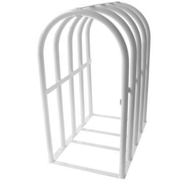 Imagem de Gaiola para Inflar Pneus com Segurança Gaiola Grade Branco Estrutura em Aço Especial