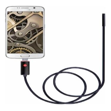 Imagem de Câmera Cabo Espião Endoscópio 6 Leds Usb 2M - Topmixshop, Preto