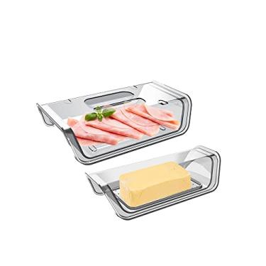 Imagem de Kit Manteigueira e Porta Frios Tampa Transparente 2 peças