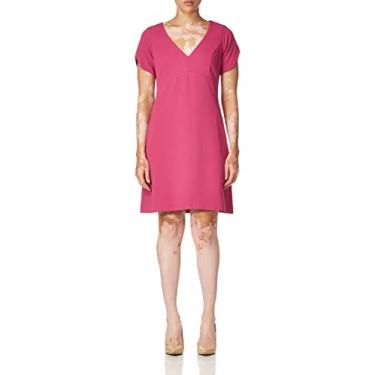 Imagem de Betsey Johnson Vestido feminino de crepe elástico de manga curta, rosa, 44