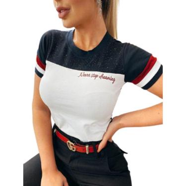 Imagem de Blusa Feminina Manga Curta Algodão 