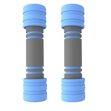 Imagem de 1par de halteres espessados esponjas trepurações de braço durável Exercício de halteres para mulheres Equipamento de fitness body,Blue 2kg