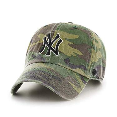 Imagem de 47 MLB New York Yankees Camo RGW Clean Up Cap Camuflagem Verde para Mulheres Fãs de Beisebol