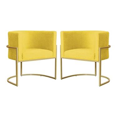 Imagem de Kit 02 Poltronas Luana para Escritório Suede Cores - DS Estofados