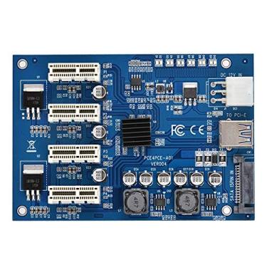 Imagem de ASHATA PCI-E 1 para 4 adaptador de cartão, PCI-E 1X para 4X PCIe USB3.0 kit de expansão de cartão adaptador para sistemas para Linux/Mac
