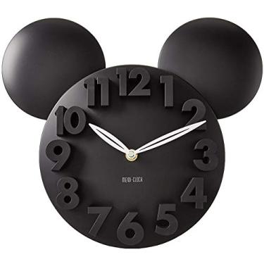 Imagem de Relógio de parede MEIDI CLOCK design moderno Mickey Mouse grande dígito 3D decoração de casa - preto