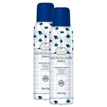 Imagem de Kit 2 Desodorante Aerosol Giovanna Baby Blueberry 150ml