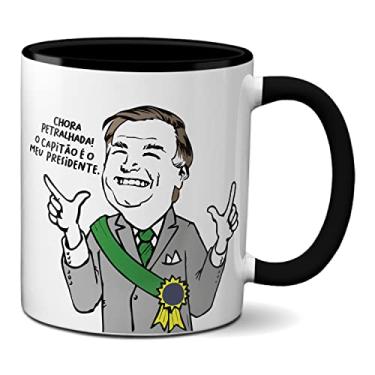 Imagem de Caneca Chora Petralhada! O Capitão É O Meu Presidente! (Preta)