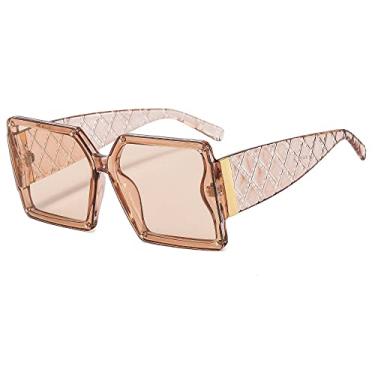 Imagem de Óculos de sol femininos de armação grande personalidade simples moda perna larga óculos de sol proteção uv, 8, tamanho único