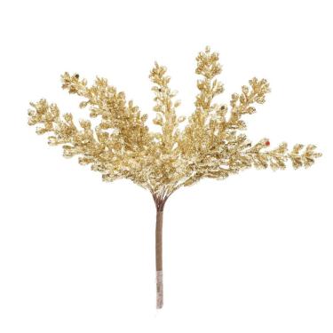 Imagem de Pick Galho Natalino C/frutas Ouro 1un 15x8x4cm 1200121