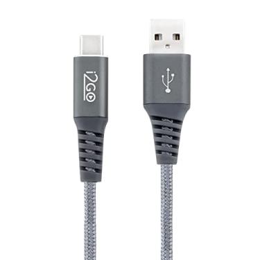 Imagem de Cabo USB-C I2GO 2m 2,4A Nylon Trançado Chumbo - I2GO PRO