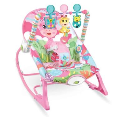 Imagem de Cadeira Encantada De Descanso E Balanço 3 Em 1 Girafa Rosa - Color Bab