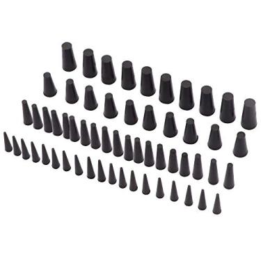 Imagem de Kit de plugue afunilado de borracha de silicone de alta temperatura de 80 peças de 1/16 polegadas a 5/16 polegadas com revestimento em pó Materiais de pintura personalizada