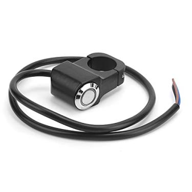 Imagem de Interruptor de motocicleta com luz indicadora de LED de 22 mm de 7/8", universal para ATV UTV (luz azul)