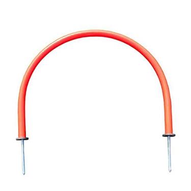 Imagem de Arco de treinamento de futebol portátil fitness obstáculos prática passagem precisão habilidades plug in meta de futebol para controle de bola de perto, vermelho, 57,*42 cm