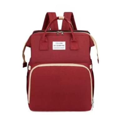 Imagem de mochila maternidade, Mochila de saco de fraldas de bebê com estação de troca para menino menina, Mochila de mulher grávida impermeável de grande capacidade