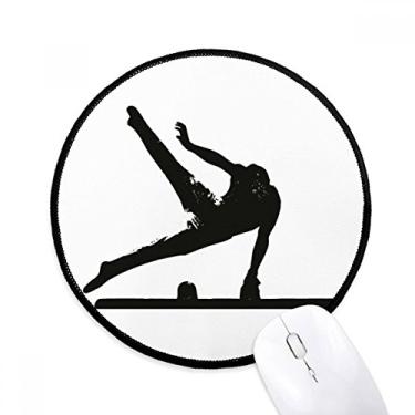 Imagem de Educação Física O Cavalo Lateral Mouse Pad Desktop Escritório Tapete Redondo para Computador