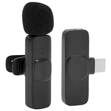 Imagem de Microfone de lapela sem fio, microfone de lapela com clipe estável ABS omnidirecional para vlog