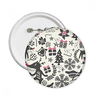 Imagem de Merry mas Snow Festival abstrato alfinetes redondos emblema botão decoração acessório 5 peças
