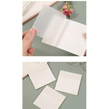 Imagem de Eu Amo Leitura – Bloco de Notas Adesivas Brancas Transparentes • À Prova d’Água • 50 Folhas (7,6cm x 7,6cm)