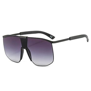 Imagem de Óculos de sol quadrados de luxo de uma peça para mulheres vintage com escudo de grandes dimensões óculos de sol masculinos retrô claros, 1, tamanho único