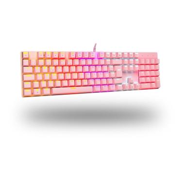 Imagem de Teclado Mecânico Gamer Dazz Orion Essential rgb Switch yh Blue ABNT2 Rosa D62000132