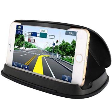 Imagem de MACHSWON Suporte para navegador de carro console central tipo tampa inferior superior suporte de telefone celular painel de carro navegação GPS deslizamento 3-6,8'in suporte para celular suporte de