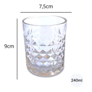 Jg com 6 copos Baixo para Whisky em vidro transparente 330ml Ocean -  Hauskraft