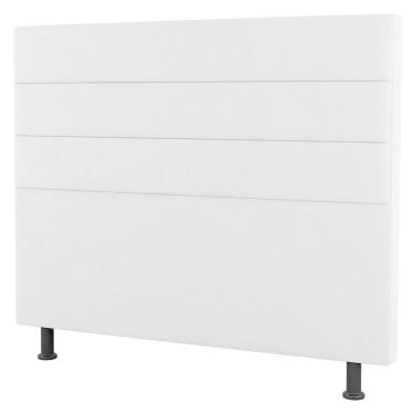 Imagem de Cabeceira Casal King Size Malik 195cm Sintético Branco