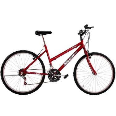 Imagem de Bicicleta Aro 26 Feminina Adulto 18 Marchas Vermelha - Dalannio Bike