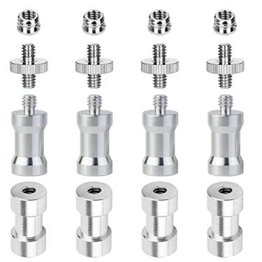 Imagem de Kit de parafusos de câmera, PAMOWO 16 peças adaptador de parafuso de montagem de tripé 1/4" a 1/4" Pacote conversor de parafuso de anel roscado para câmera DSLR, tripé, monopé, esferográfica, flash e placa de liberação rápida