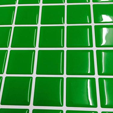 Imagem de Pastilha Adesiva Resinada Quadrada Verde Kit 4 Placas