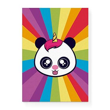 Imagem de Arte Maníacos Quadro Decorativo em Tela Canvas Pandacórnio - 23x16,25cm