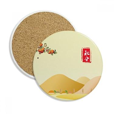 Imagem de Autumnal Equinox Twenty Four Solar Term Coaster Cup Caneca de mesa Proteção Absorvente Pedra