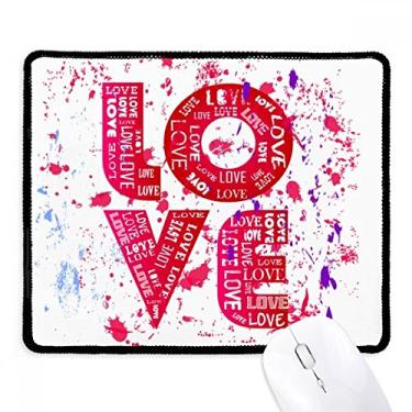 Imagem de Mousepad para pintura de dia dos namorados rosa com borda costurada tapete de borracha para jogos