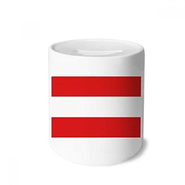 Imagem de DIYthinker Caixa de moedas de cerâmica com bandeira nacional da Áustria, país da Europa, porta-moedas