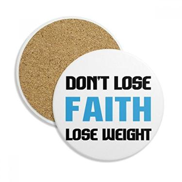 Imagem de Caneca de porta-copos Lose Weight Slogan com proteção de mesa, pedra absorvente
